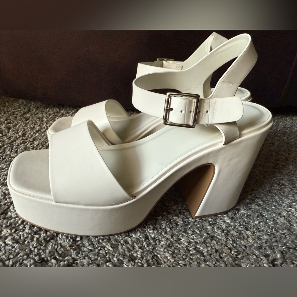Soda White Platform Heels